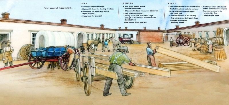 Marker detail: Mechanics' Corral Illustration image. Click for full size.