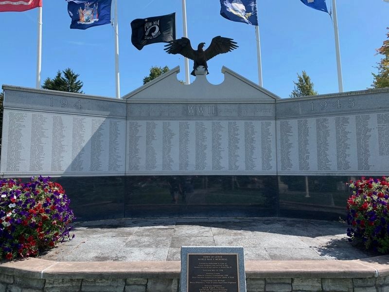 Town Of Lenox WWII Memorial image. Click for full size.