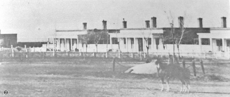 Marker detail: Depot Officers' Quarters, circa 1870s image. Click for full size.
