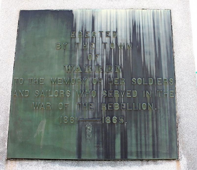 Warren Civil War Memorial. Click for full size. Warren Civil War Memorial image. Click for full size.