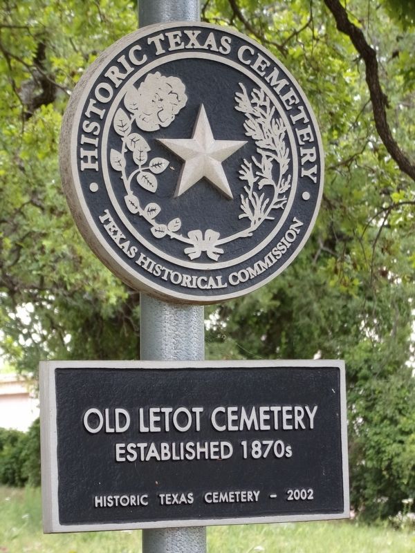 Old Letot Cemetery Marker image. Click for full size.