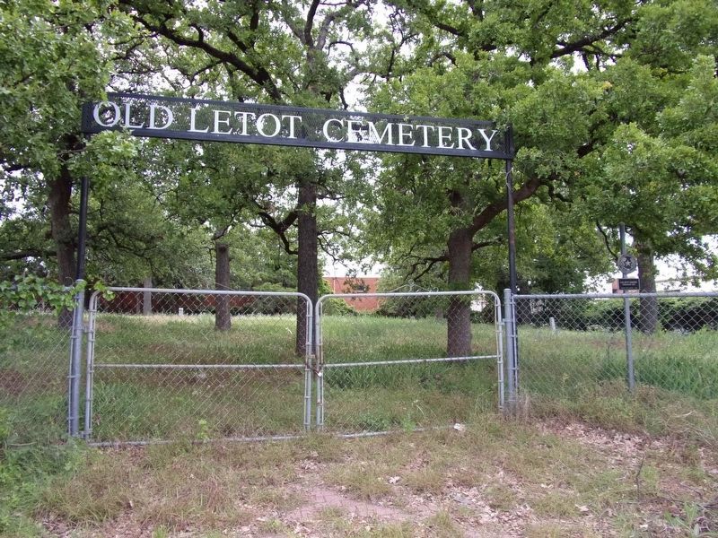 Old Letot Cemetery and Marker image. Click for full size.