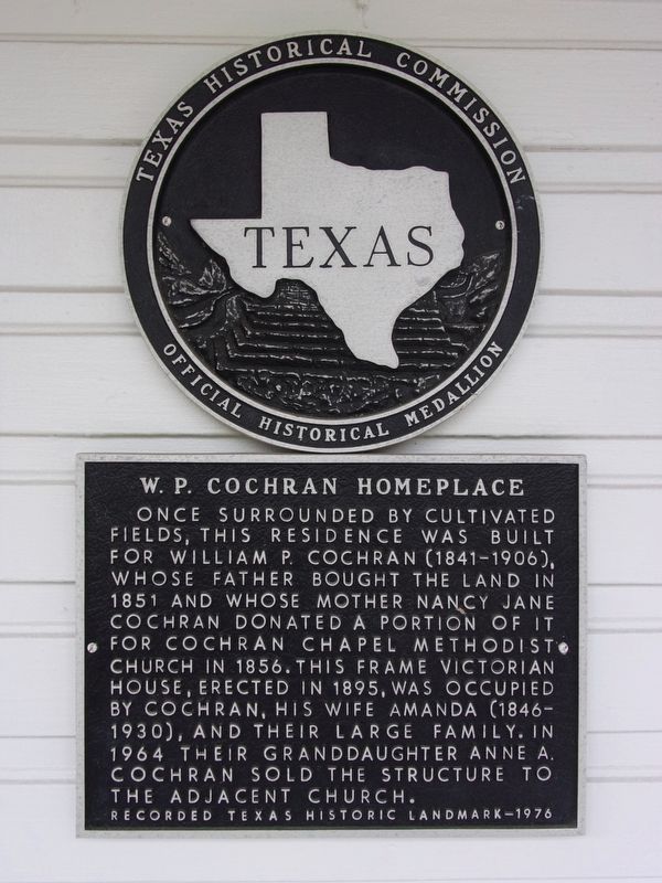 W. P. Cochran Homeplace Marker image. Click for full size.