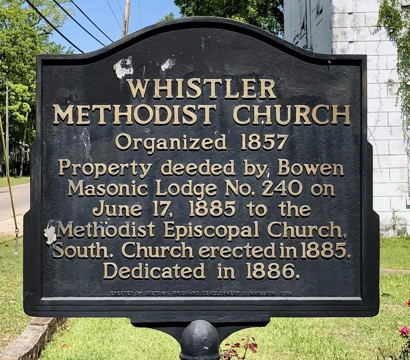 Whistler Methodist Church Marker image. Click for full size.