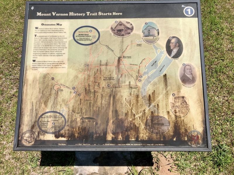Orientation Map of the Mt Vernon History Trail (#7 on lower left). image. Click for full size.