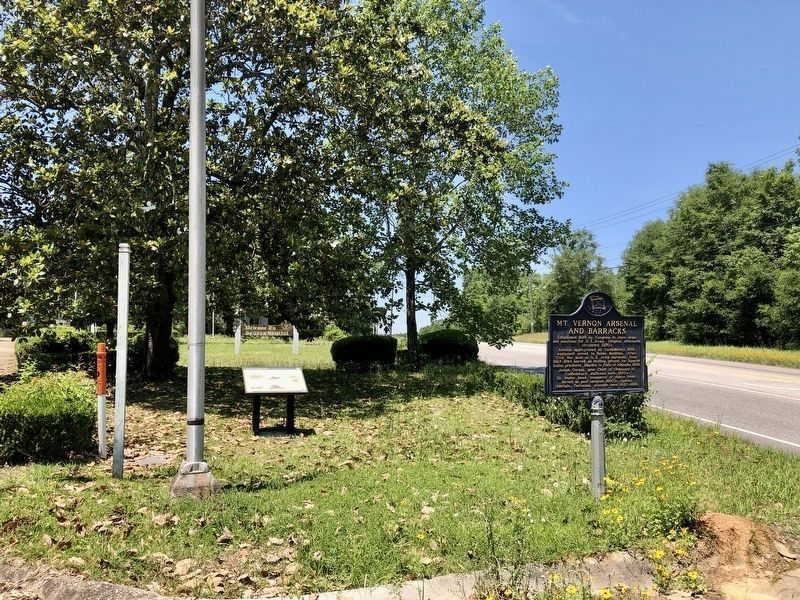 Mount Vernon Arsenal Marker looking west on Coy Smith Highway.. Click for full size. Mount Vernon Arsenal Marker looking west on Coy Smith Highway. image. Click for full size.