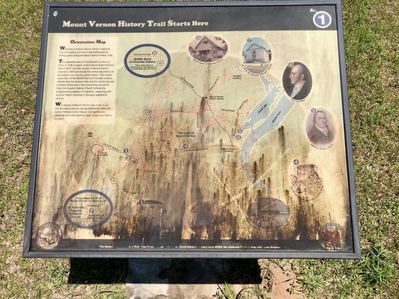 Orientation Map of the Mt Vernon History Trail (#2 center bottom). Click for full size. Orientation Map of the Mt Vernon History Trail (#2 center bottom) image. Click for full size.