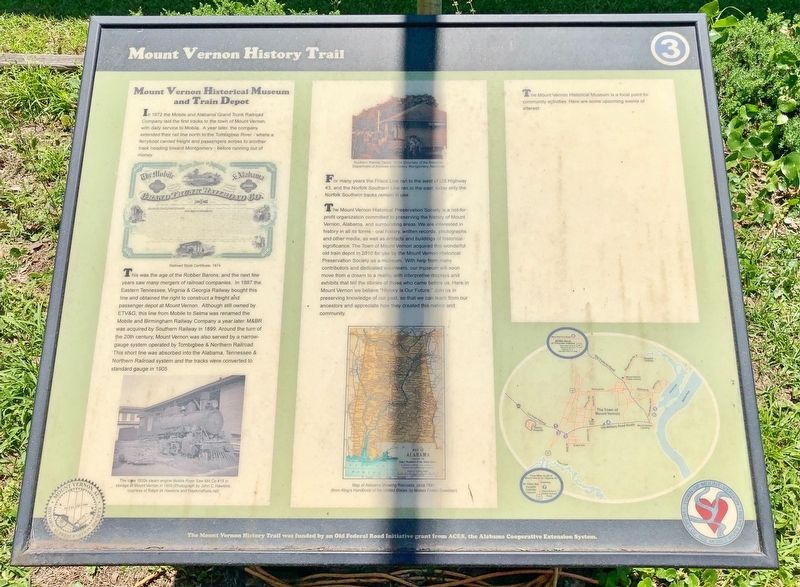 Mount Vernon Historical Museum and Train Depot Marker image. Click for full size.