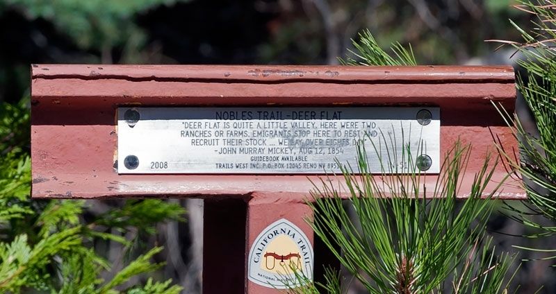 Nobles Trail - Deer Flat Marker image. Click for full size.