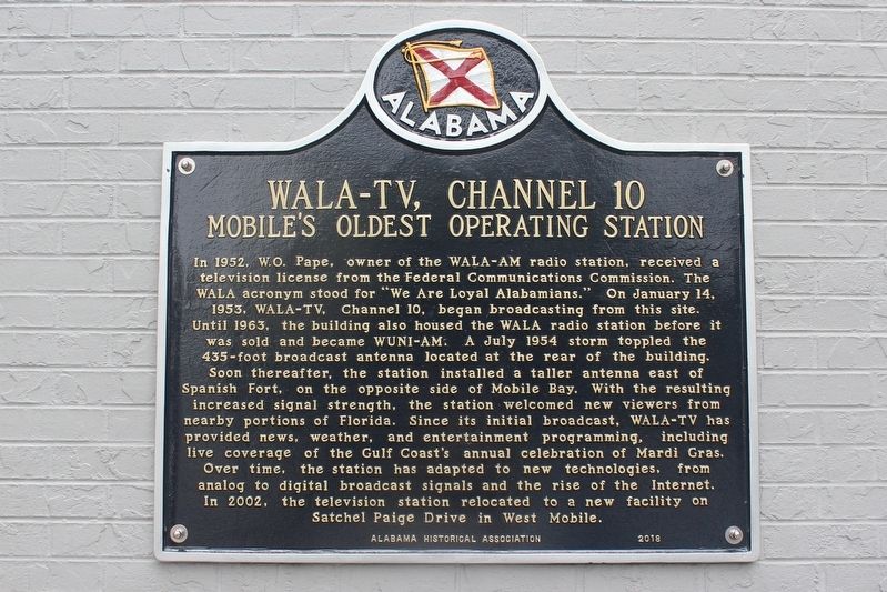 WALA-TV, Channel 10 Marker image. Click for full size.