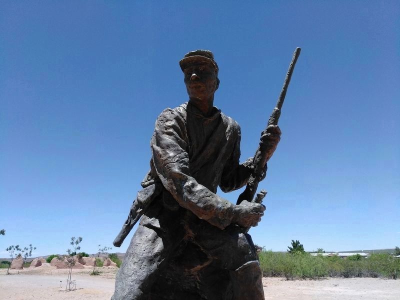 A nearby statue at Fort Selden State Monument. Click for full size. A nearby statue at Fort Selden State Monument image. Click for full size.