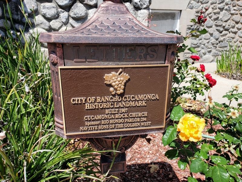 Cucamonga Rock Church Marker. Click for full size. Cucamonga Rock Church Marker image. Click for full size.