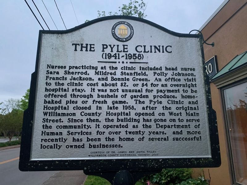 The Pyle Clinic Marker (Side Two). Click for full size. The Pyle Clinic Marker (Side Two) image. Click for full size.
