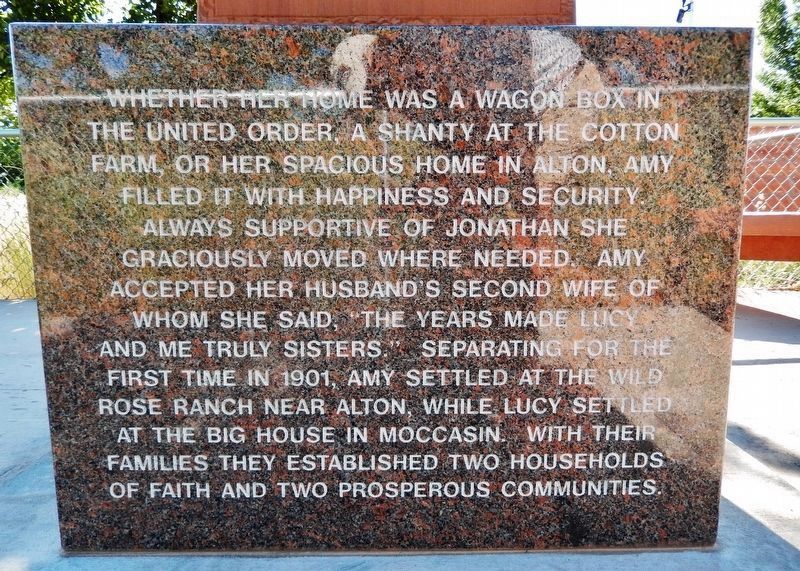 Marker detail: Clarissa Amy Hoyt Heaton image. Click for full size.