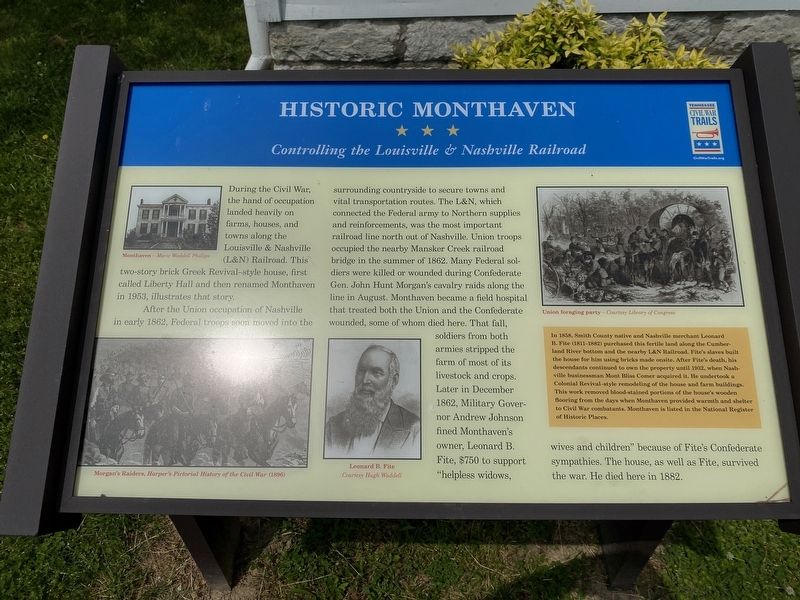 Historic Monthaven Marker image. Click for full size.