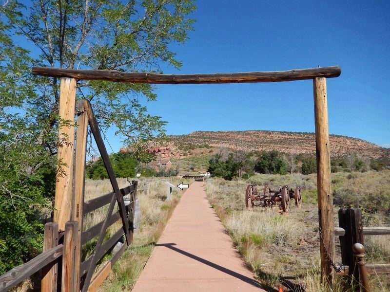 Pipe Spring National Monument Marker. Click for full size. Pipe Spring National Monument Marker image. Click for full size.