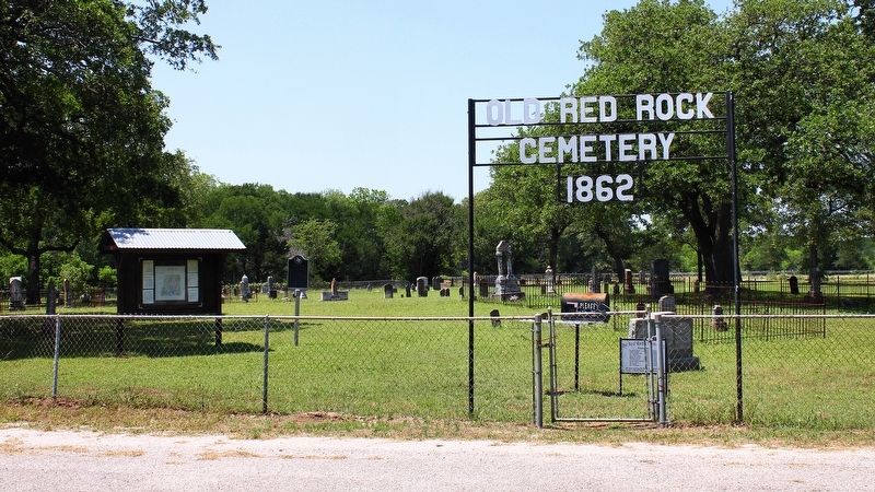 Old Red Rock Cemetery Marker Area image. Click for full size.