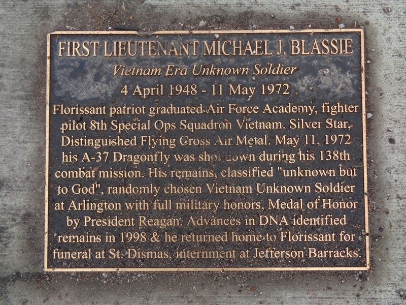 First Lieutenant Michael J. Blassie Marker image. Click for full size.