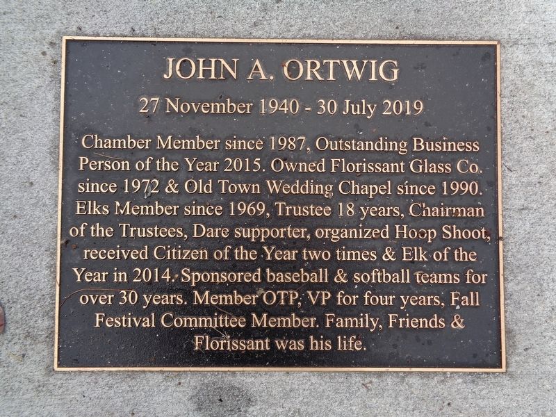 John A. Ortwig Marker image. Click for full size.