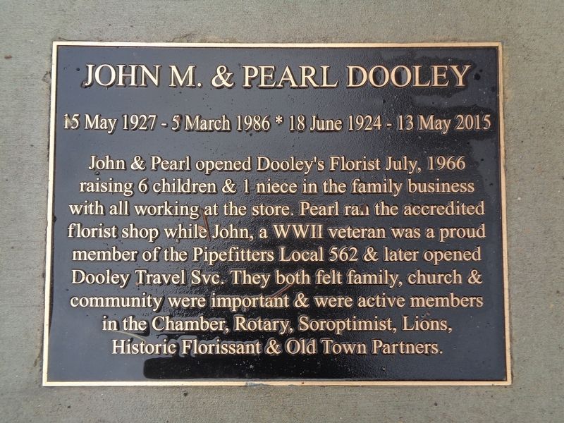 John M. & Pearl Dooley Marker. Click for full size. John M. & Pearl Dooley Marker image. Click for full size.