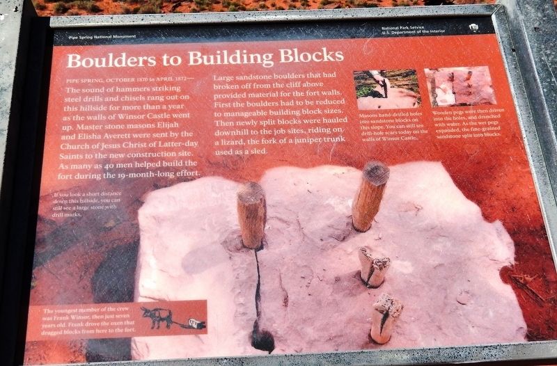 Boulders to Building Blocks Marker. Click for full size. Boulders to Building Blocks Marker image. Click for full size.