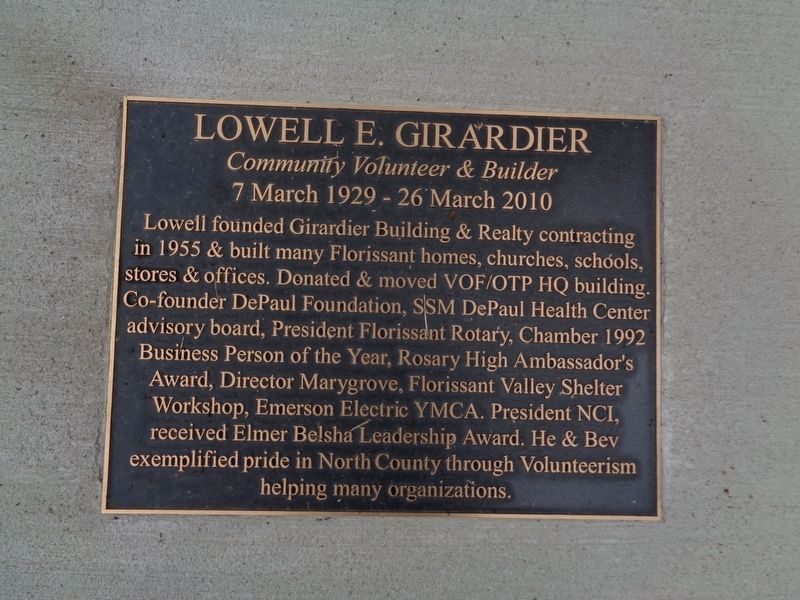 Lowell E. Girardier Marker image. Click for full size.