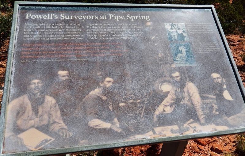 Powell’s Surveyors at Pipe Spring Marker. Click for full size. Powell’s Surveyors at Pipe Spring Marker image. Click for full size.