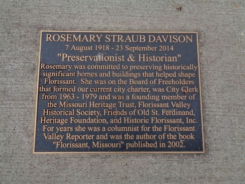 Rosemary Straub Davison Marker image. Click for full size.