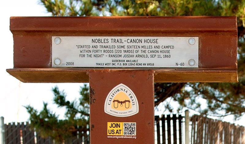 Nobles Trail - Canon House Marker image. Click for full size.