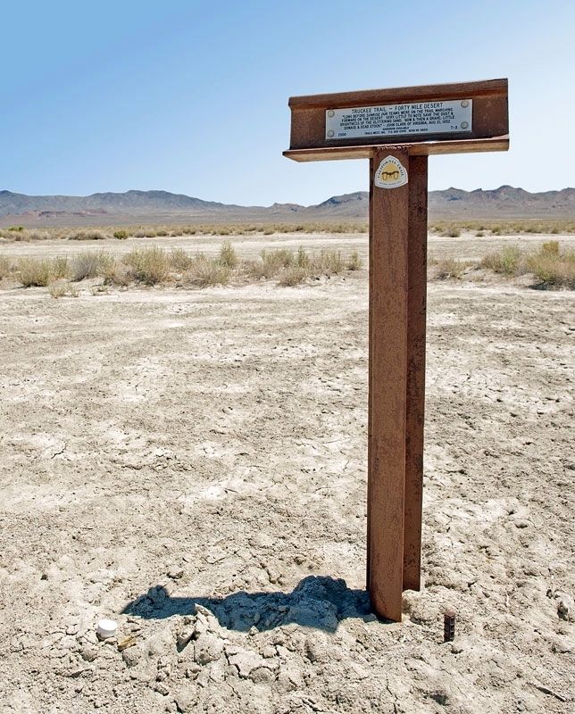 Truckee Trail - Forty Mile Desert Marker. Click for full size. Truckee Trail - Forty Mile Desert Marker image. Click for full size.