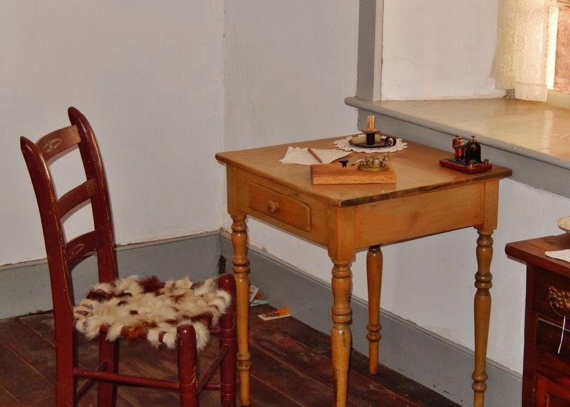 Operator's Desk & Telegraph Key. Click for full size. Operator's Desk & Telegraph Key image. Click for full size.