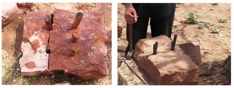 Marker detail: Splitting Rocks by Hand image. Click for full size.