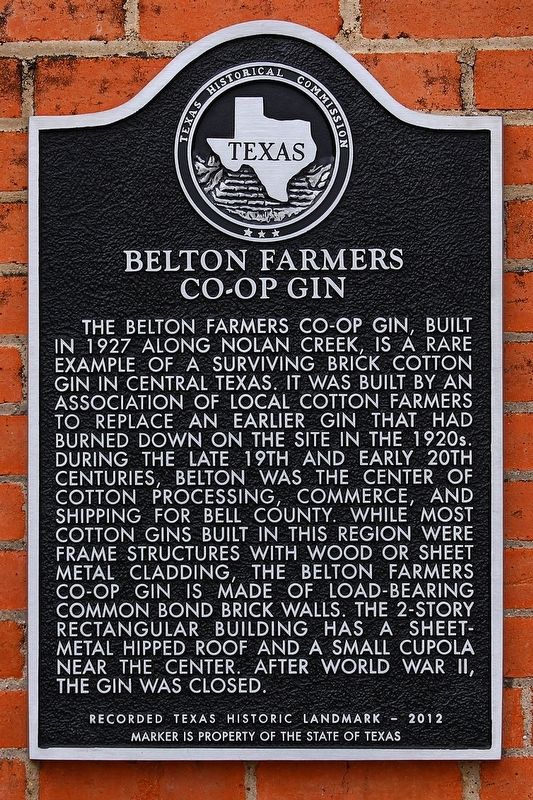 Belton Farmers Co-op Gin Marker. Click for full size. Belton Farmers Co-op Gin Marker image. Click for full size.