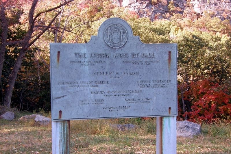 The Storm King By-Pass plaque image. Click for full size.