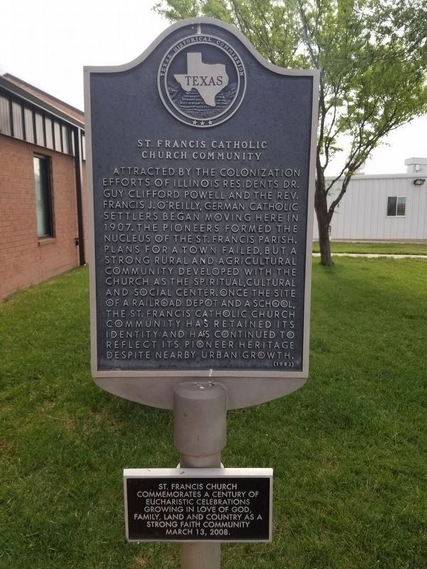 St. Francis Catholic Church Community Marker. Click for full size. St. Francis Catholic Church Community Marker image. Click for full size.