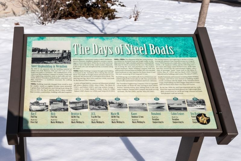 The Days of Steel Boats Marker image. Click for full size.