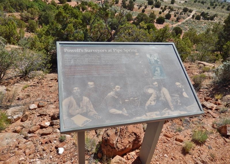 Powell’s Surveyors at Pipe Spring Marker. Click for full size. Powell’s Surveyors at Pipe Spring Marker image. Click for full size.