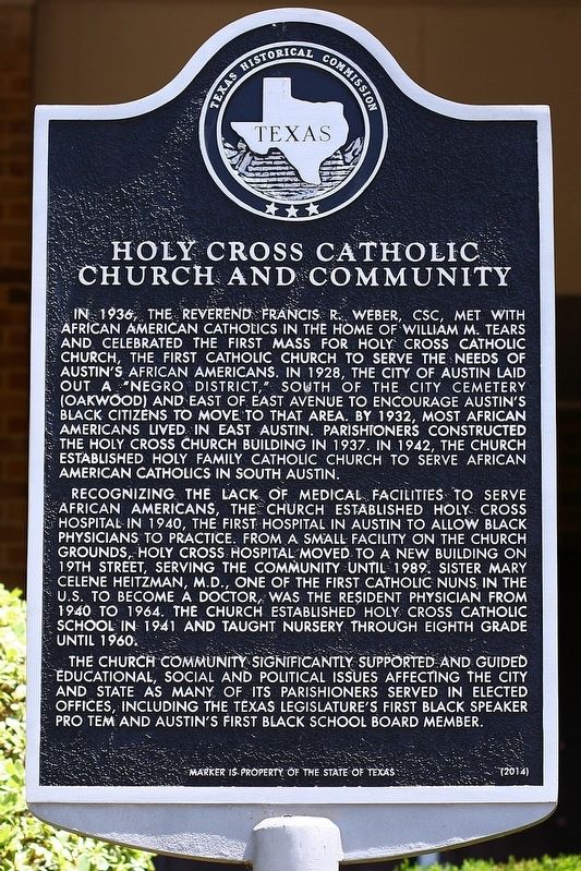 Holy Cross Catholic Church and Community Marker image. Click for full size.
