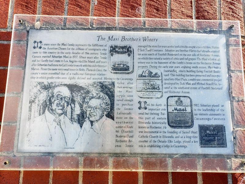 The Masi Brother's Winery Marker image. Click for full size.