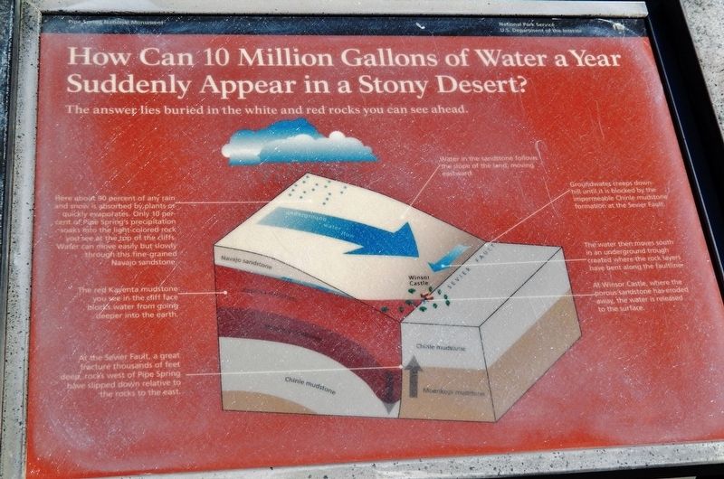How Can 10 Million Gallons of Water a Year Suddenly Appear in a Stony Desert? Marker image. Click for full size.