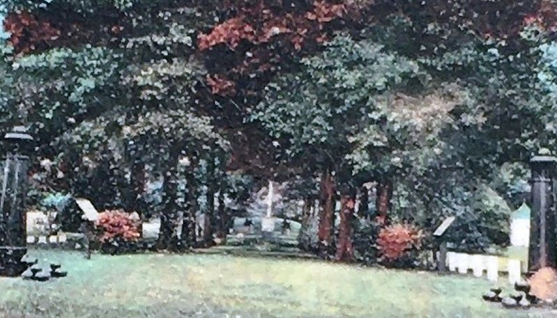Marker detail: Postcard view of the cemetery, c. 1923: national Achieves and records Administrati image. Click for full size.