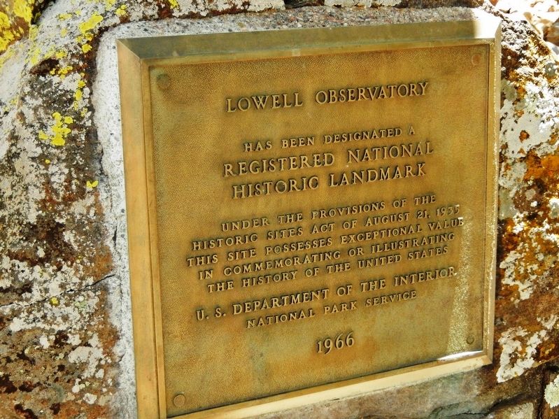 Lowell Observatory Marker. Click for full size. Lowell Observatory Marker image. Click for full size.