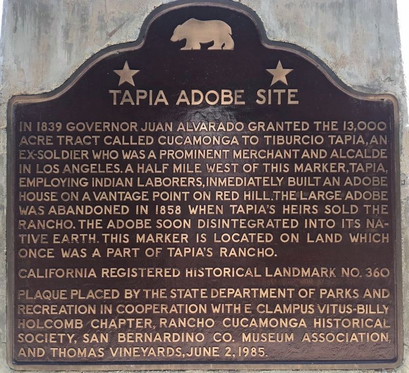 Tapia Adobe Site Marker image. Click for full size.
