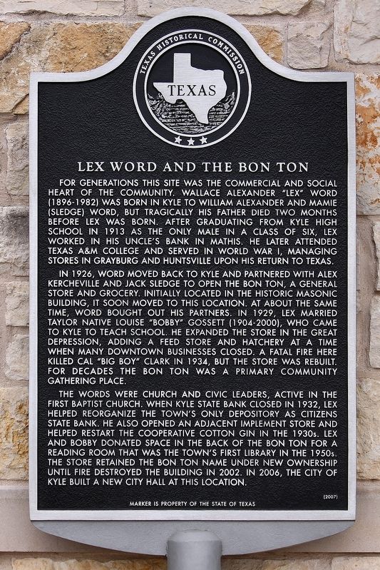 Lex Word and the Bon Ton Marker image. Click for full size.