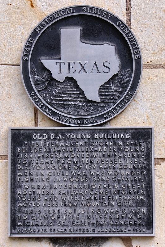Old D. A. Young Building Marker. Click for full size. Old D. A. Young Building Marker image. Click for full size.