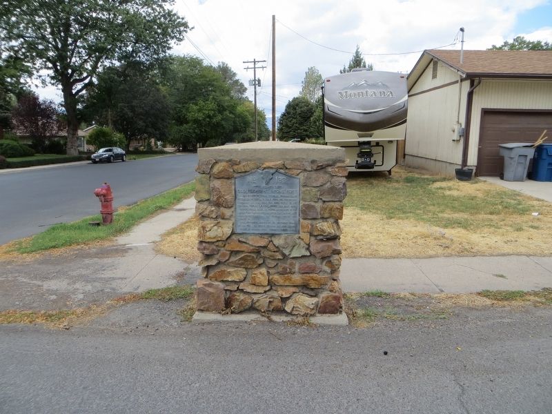 Old Pleasant Grove Fort Marker. Click for full size. Old Pleasant Grove Fort Marker image. Click for full size.