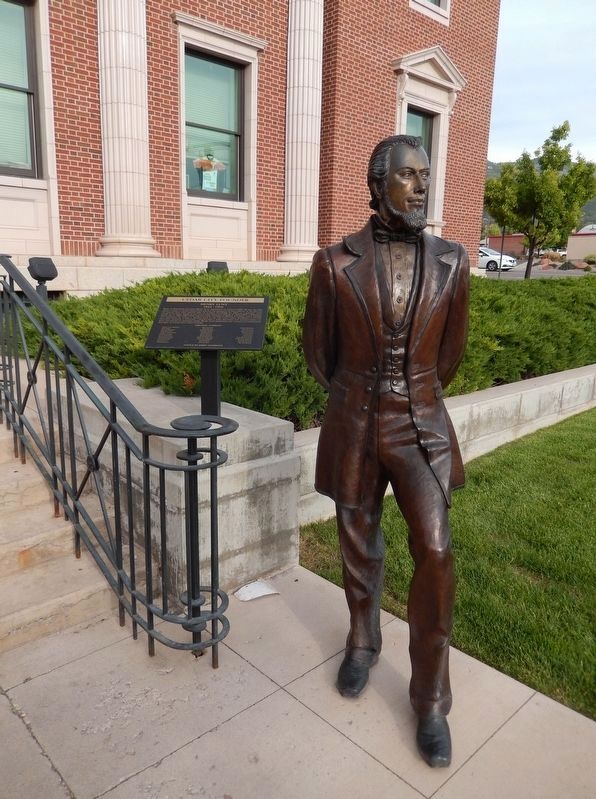Henry Lunt Statue<br>Cedar City Founder Marker image. Click for full size.