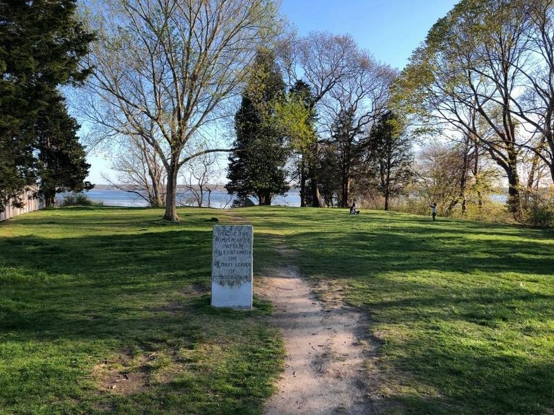 Homestead of Captain Myles Standish Marker. Click for full size. Homestead of Captain Myles Standish Marker image. Click for full size.