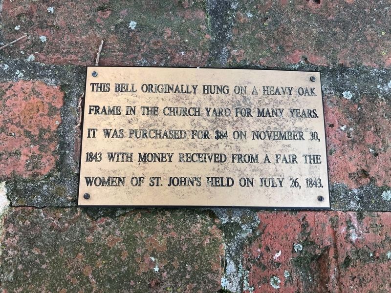 St. John's Episcopal Church Bell Marker image. Click for full size.