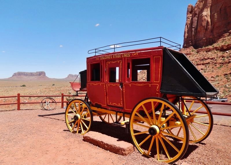 Stagecoach in front of Goulding's Trading Post image. Click for full size.